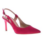 Court shoe in fuchsia suede Baldinini , Red , Dames