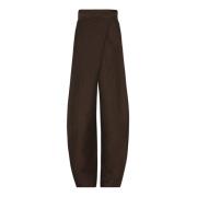 Gestreepte Jacquard Omslagbroek Cortana , Brown , Dames