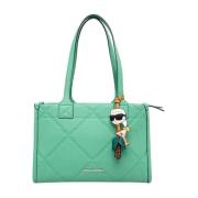 Iconische Varsity Tote Tas Karl Lagerfeld , Green , Dames