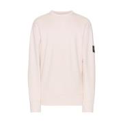 Roze Badge Crew Neck Sweatshirt Calvin Klein , Pink , Heren