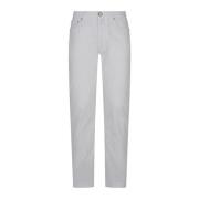 Slim Fit 5 Zakken Broek Jacob Cohën , White , Heren