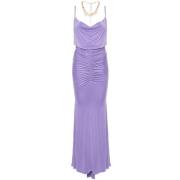 Paarse Jurk Ss24 Damesmode Elisabetta Franchi , Purple , Dames