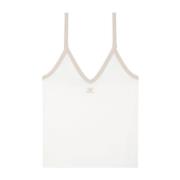 Contrast V-hals tanktop Courrèges , White , Dames