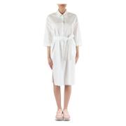 Katoenen chemisier jurk met klassieke kraag Sun68 , White , Dames