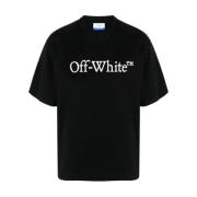 Zwart Logo Print Crew Neck T-shirts Off White , Black , Heren