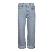 Stijlvolle Cropped Jeans voor Vrouwen Agolde , Blue , Dames