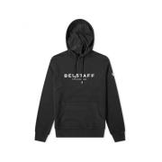 1924 Hoodie in Zwart en Wit Belstaff , Black , Heren