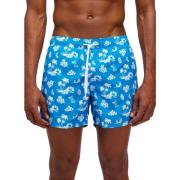 Hibiscus Beach Boxer Shorts Sundek , Blue , Heren