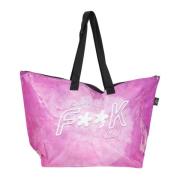 Roze Shopper met Logo Ritssluiting F**k , Pink , Dames