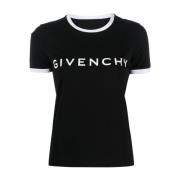 T-shirt met logo-print Givenchy , Black , Dames