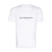 T-shirt van jersey met logo-print wit Givenchy , White , Heren