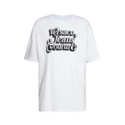 Witte Katoenen T-shirt met Logoprint Versace Jeans Couture , White , H...