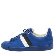 Pre-owned Leather sneakers Louis Vuitton Vintage , Blue , Heren