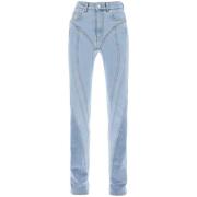 Klassieke Denim Jeans voor Dagelijks Gebruik Mugler , Blue , Dames
