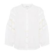 Ruchemouw Blouse Bright White Karen by Simonsen , White , Dames