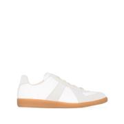 Witte Leren Sneakers Laag-Top Origineel Ontwerp Maison Margiela , Mult...