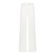 Witte Palazzo Broek Elisabetta Franchi , White , Dames