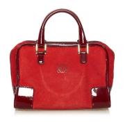 Pre-owned Suede handbags Loewe Pre-owned , Red , Dames