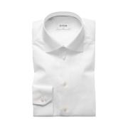Klassieke Witte Slim Fit Overhemd Eton , White , Heren