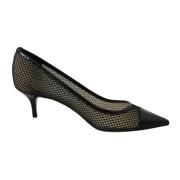 Zwarte Mesh Puntige Neus Pumps Jimmy Choo , Black , Dames