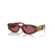 11Ws Sole Zonnebril Miu Miu , Multicolor , Dames