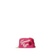 Fuchsia Leren Portemonnee Forever Love Dolce & Gabbana , Pink , Dames