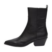 Zwarte leren enkellaarzen Kendal Steve Madden , Black , Dames