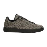 Portofino Sneaker Multicolor Jacquard Stof Dolce & Gabbana , Multicolo...