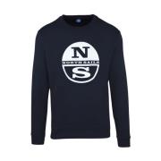 Katoenmix ronde hals sweatshirt North Sails , Blue , Heren