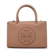 Ella Sand Leren Mini Tas Tory Burch , Beige , Dames