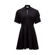 Polo Shirt Jurk Zwart Moncler , Black , Dames