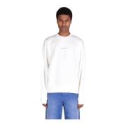Katoenen sweatshirts voor stijlvol comfort Marni , White , Heren