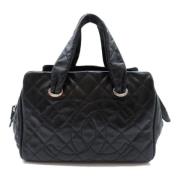 Pre-owned Leather handbags Chanel Vintage , Black , Dames