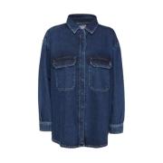 Denim Eva Shirt Icon Denim , Blue , Dames