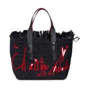 Stijlvolle Leren Tas voor Vrouwen Christian Louboutin , Black , Dames