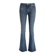 Blauwe Studded Bootcut Jeans 7 For All Mankind , Blue , Dames