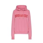 Hoodie met iconisch logo, roze kleur Dsquared2 , Pink , Dames