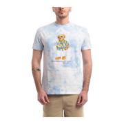 Casual Katoenen T-shirt voor Mannen Polo Ralph Lauren , Blue , Heren