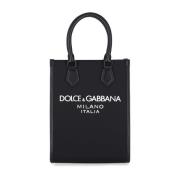 Zwarte Kleine Logo Schoudertas Dolce & Gabbana , Black , Heren