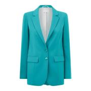 Turquoise Blazer Dubbele Knoopsluiting Patrizia Pepe , Blue , Dames