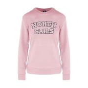 Dames Sweatshirt Ronde Hals Katoen Polyester North Sails , Pink , Dame...