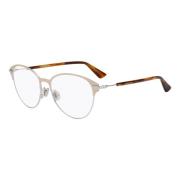 Rose Gold Silver Eyewear Frames Dior , Brown , Unisex