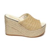 Beige Sandalen voor Zomer Outfits Espadrilles , Beige , Dames