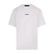 Wit Katoenen Jersey T-shirt met Logo Dsquared2 , White , Heren