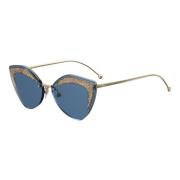 Gold/Blue Sunglasses FF 0355/S Fendi , Yellow , Dames
