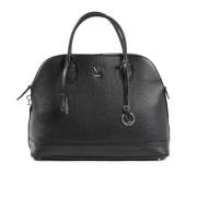 Italiaanse leren handtas 19v69 Italia , Black , Dames