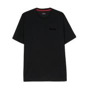 Zwarte Ronde Hals Korte Mouw T-Shirt Kiton , Black , Heren