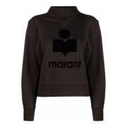 Vervaagde Zwarte Logo Print Sweatshirt Isabel Marant Étoile , Black , ...