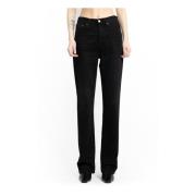 Faded Black Classic Cut Denim Jeans TotêMe , Black , Dames