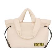 Beige Textiel Tote Tas Tous , Beige , Dames